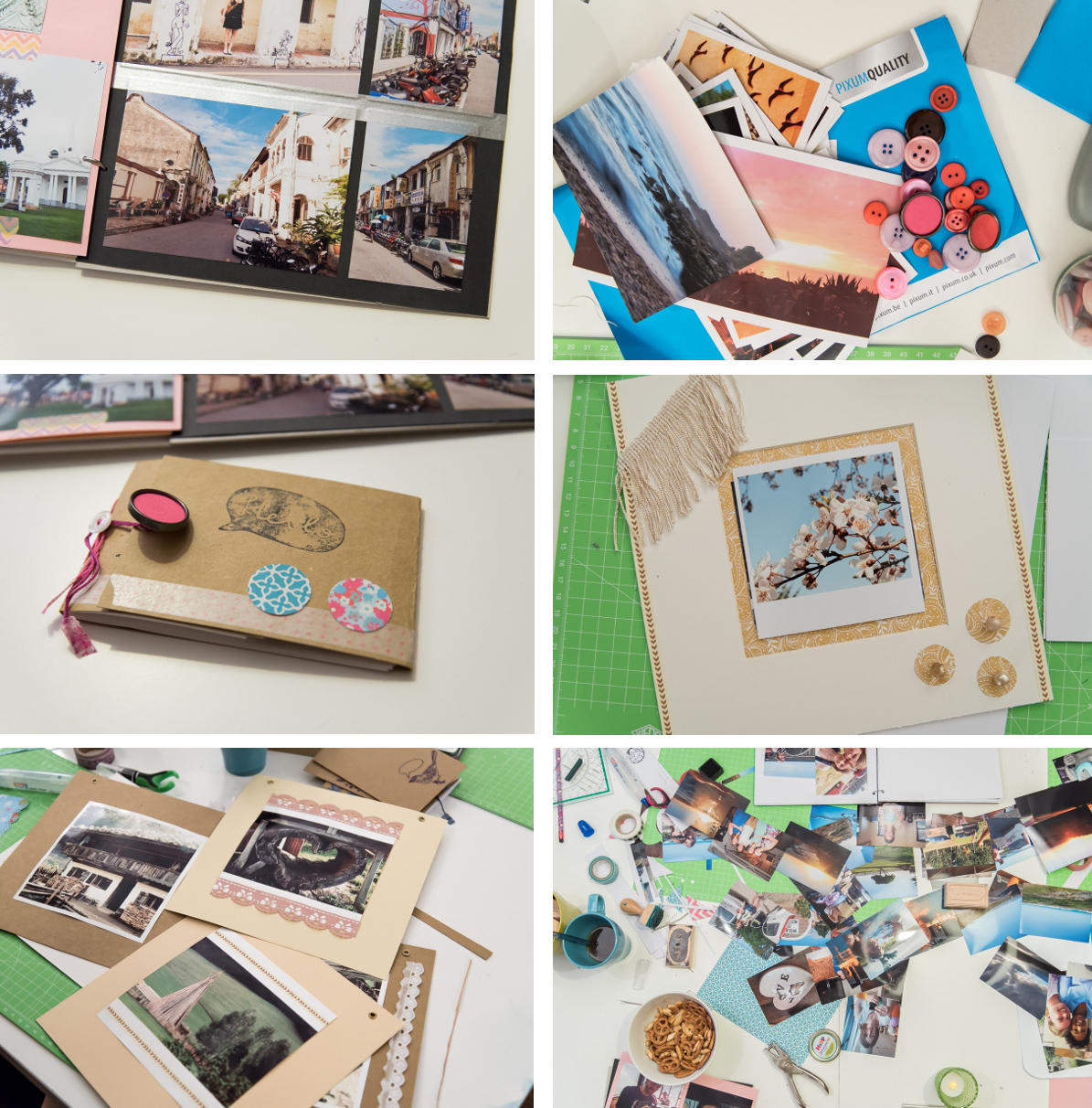 Anleitung für ein einfaches DIY Fotoalbum als Weihnachtsgeschenk und Bilder vom DIY Workshop bei Leelah loves im Atelier in Aschaffenburg