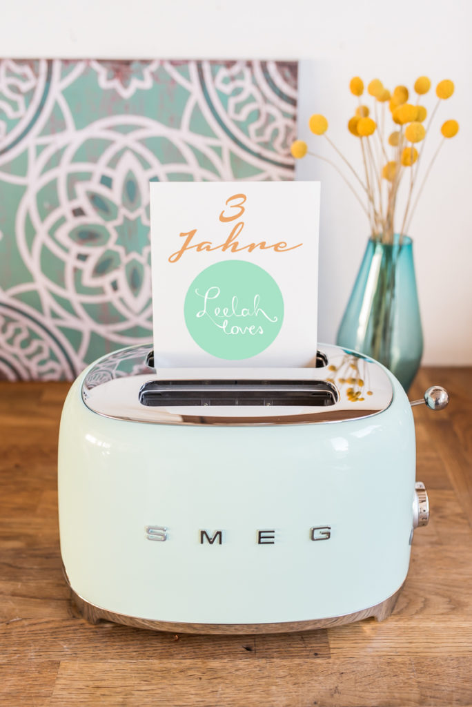Vintage Retro Toaster in Mintgrün von SMEG zu gewinnen bei Leelah loves