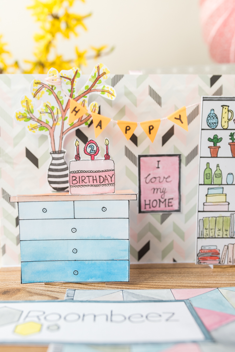 Anleitung für eine selbst gemachte DIY Pop up Geburtstagskarte zum aufklappen
