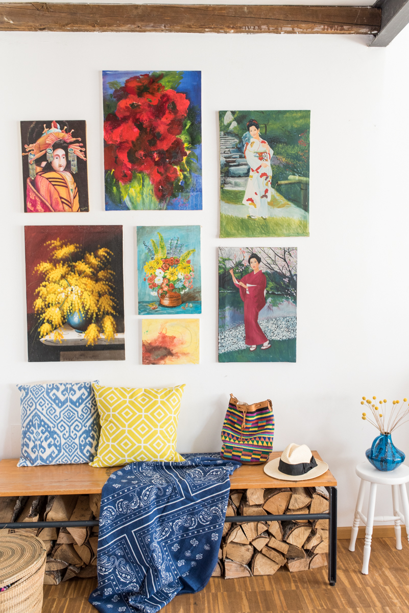 Deko Ideen für das Wohnzimmer im Sommer im farbenfrohen Boho vintage Look