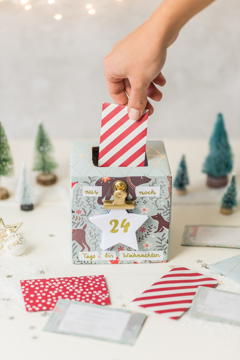 Anleitung für einen selbstgemachten DIY upcycling Adventskalender für die ganze Familie mit 24 Ideen für gemeinsame Zeit zu Weihnachten