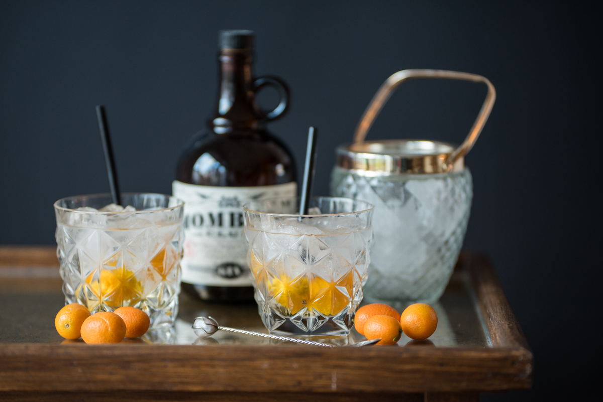 Rezept für Bombay Crushed Cocktail mit Gin und Kumquats für Silvester